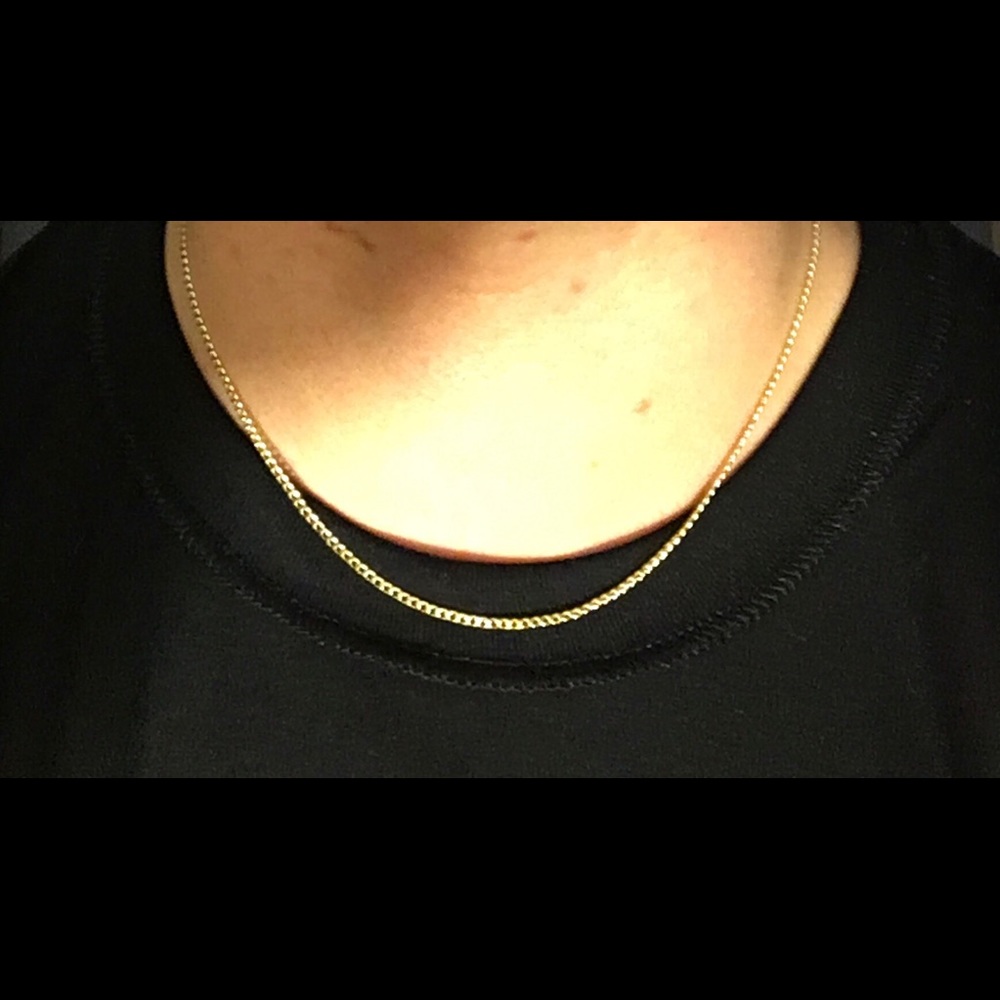Gold Chain Vermeil Cuban 18in 2mm .925 Italy